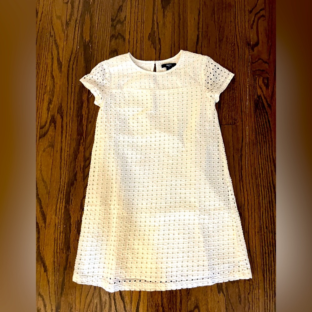 Gap Kids Off-White Eyelet Dress - Girls Size Medium (8-9years)